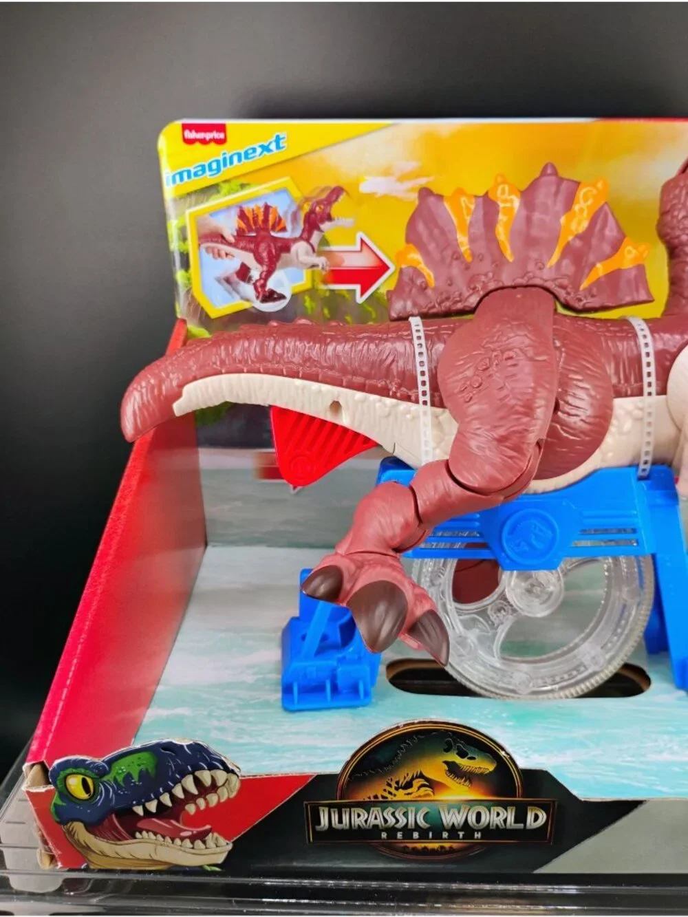 Imaginext Jurassic World Sprinting Spinosaurus Dinosaur Toy 3+